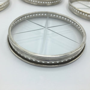 Silver and deals glass coasters