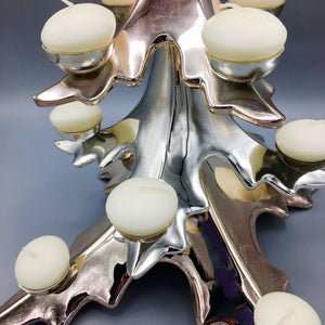 Vintage Silverplate Christmas Tree with Candles Christmas tree Vintage 