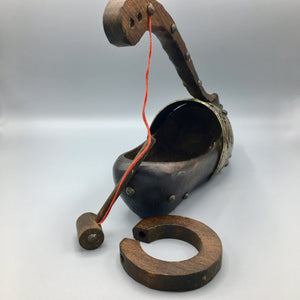 Vintage Wooden Shoe Bottle Holder Bottle holder Vintage 