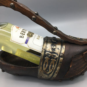Vintage Wooden Shoe Bottle Holder Bottle holder Vintage 