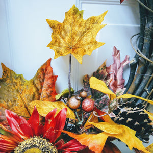 Vintage Wreath Fall Decor by a Folk Artist Wreath Vintage 