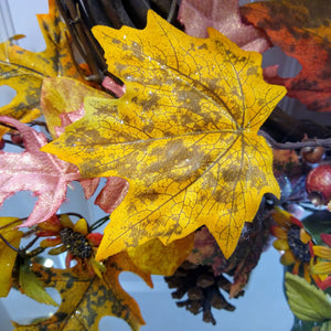 Vintage Wreath Fall Decor by a Folk Artist Wreath Vintage 